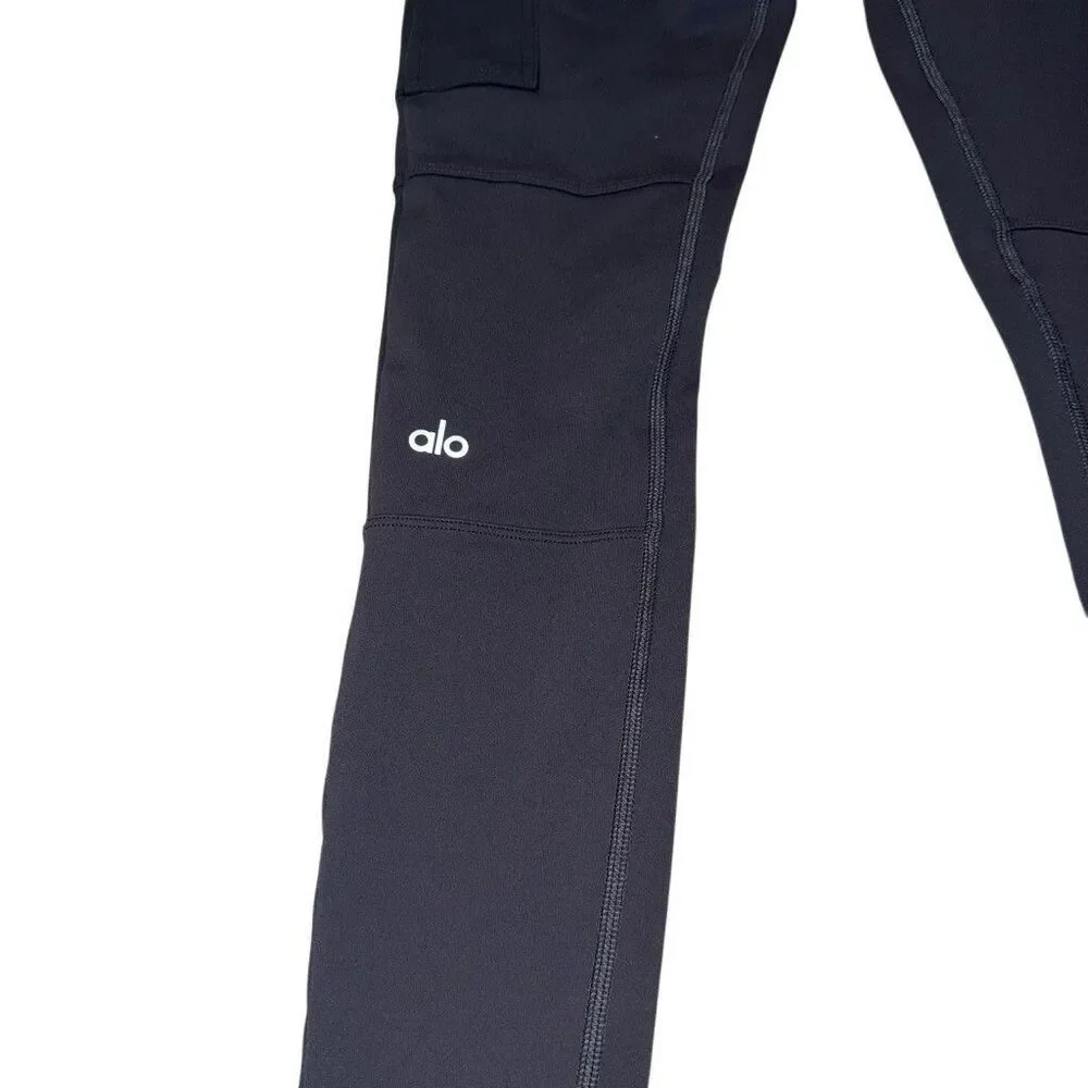 Alo Yoga Women’s  Cargo Pocket Leggings Gray Size Small Mid Rise